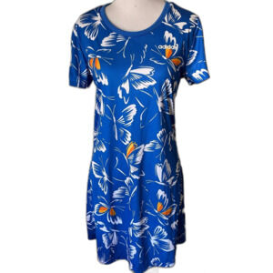 Adidas Blue butterfly dress Small